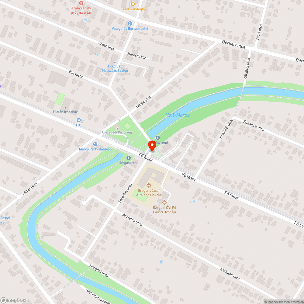 Fő fasor iskola előtti járda bejelentés helye