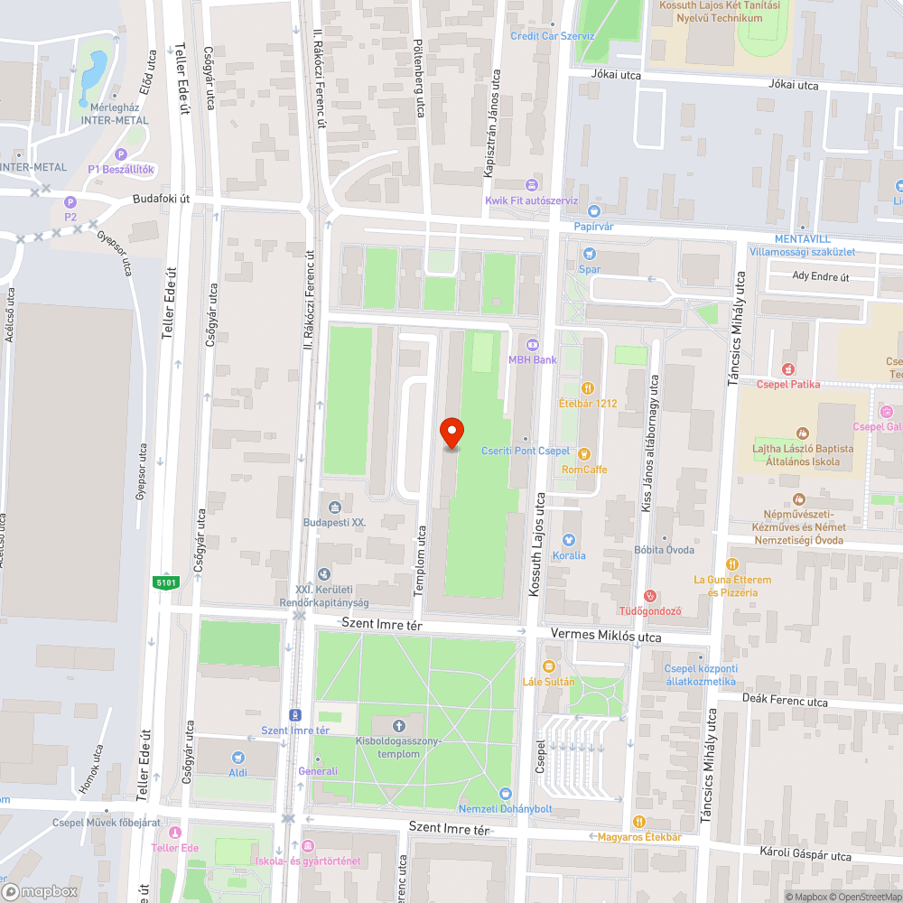 Elhagyott autó bejelentés helye