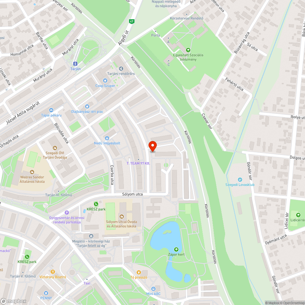 Fa gyökere felnyomta a járdát - Olajos utca 10/c bejelentés helye