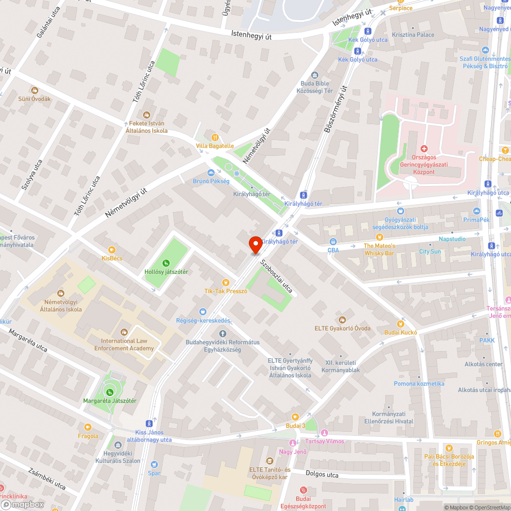 Böszörményi úti kráter bejelentés helye