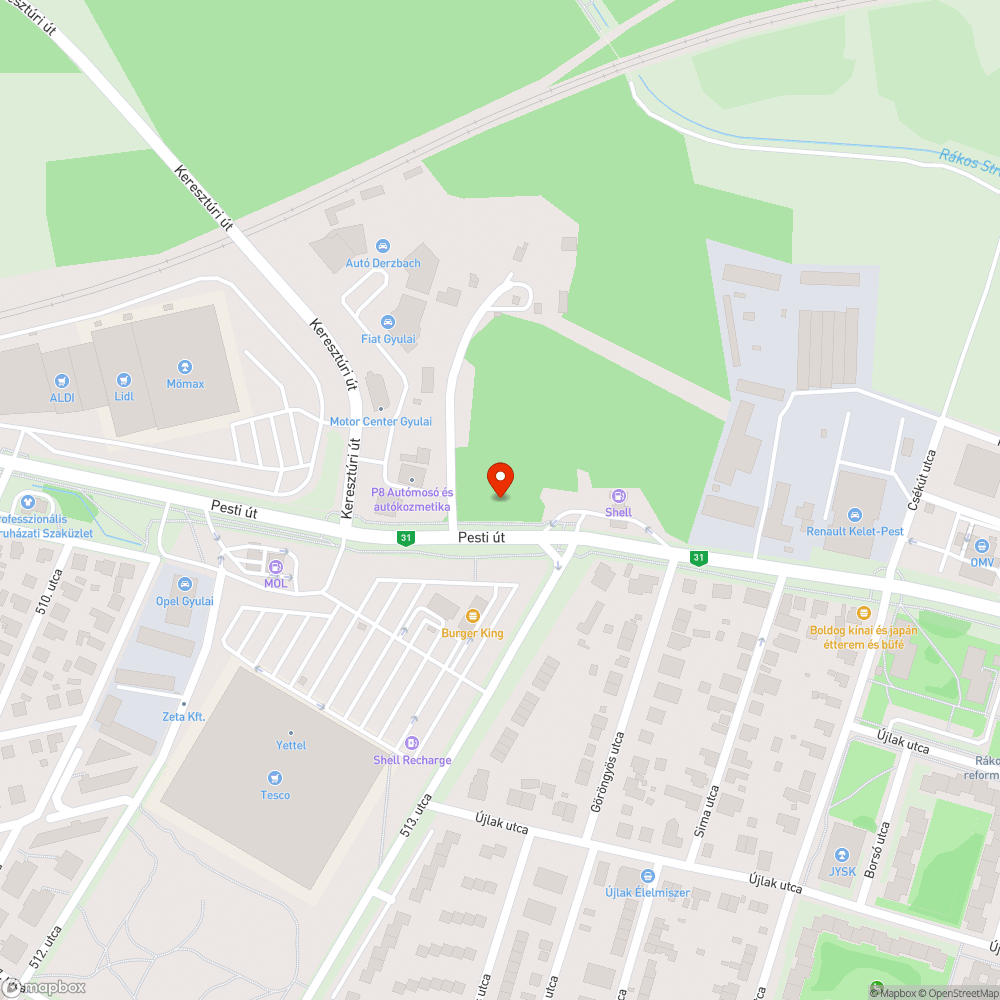 Árokban bejelentés helye