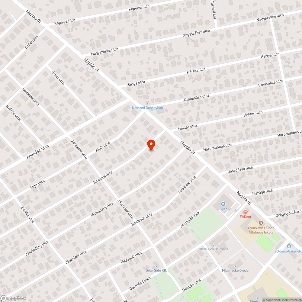 Beszakadt úttest bejelentés helye