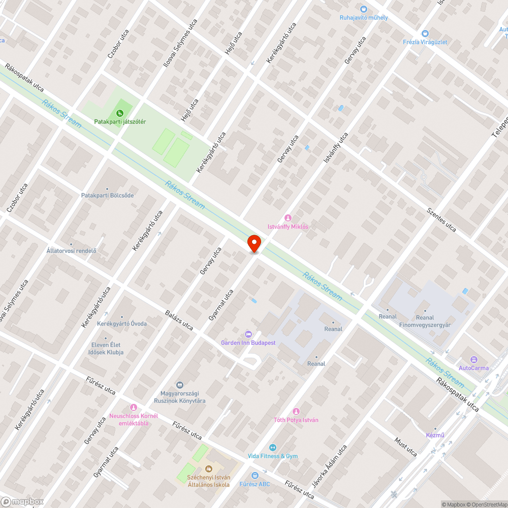 Zebra hiánya a Rákospatak utcán bejelentés helye