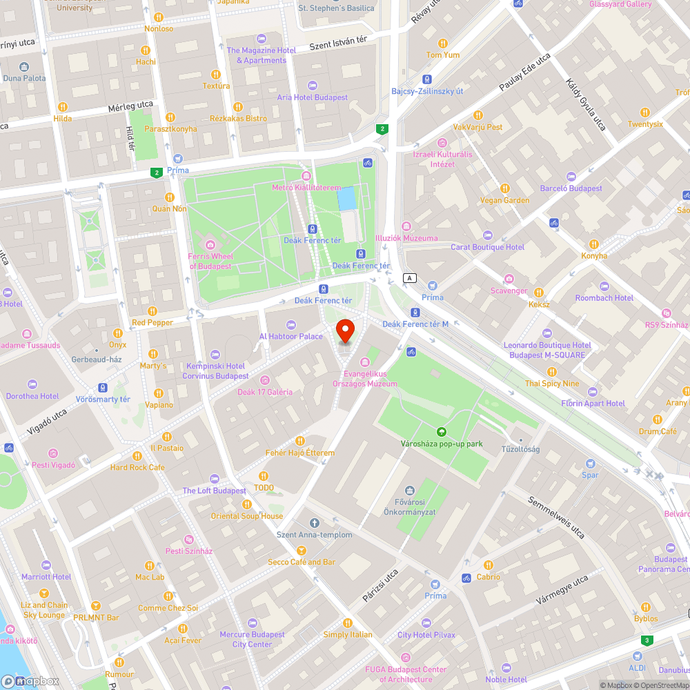 Deák Ferenc tér bejelentés helye