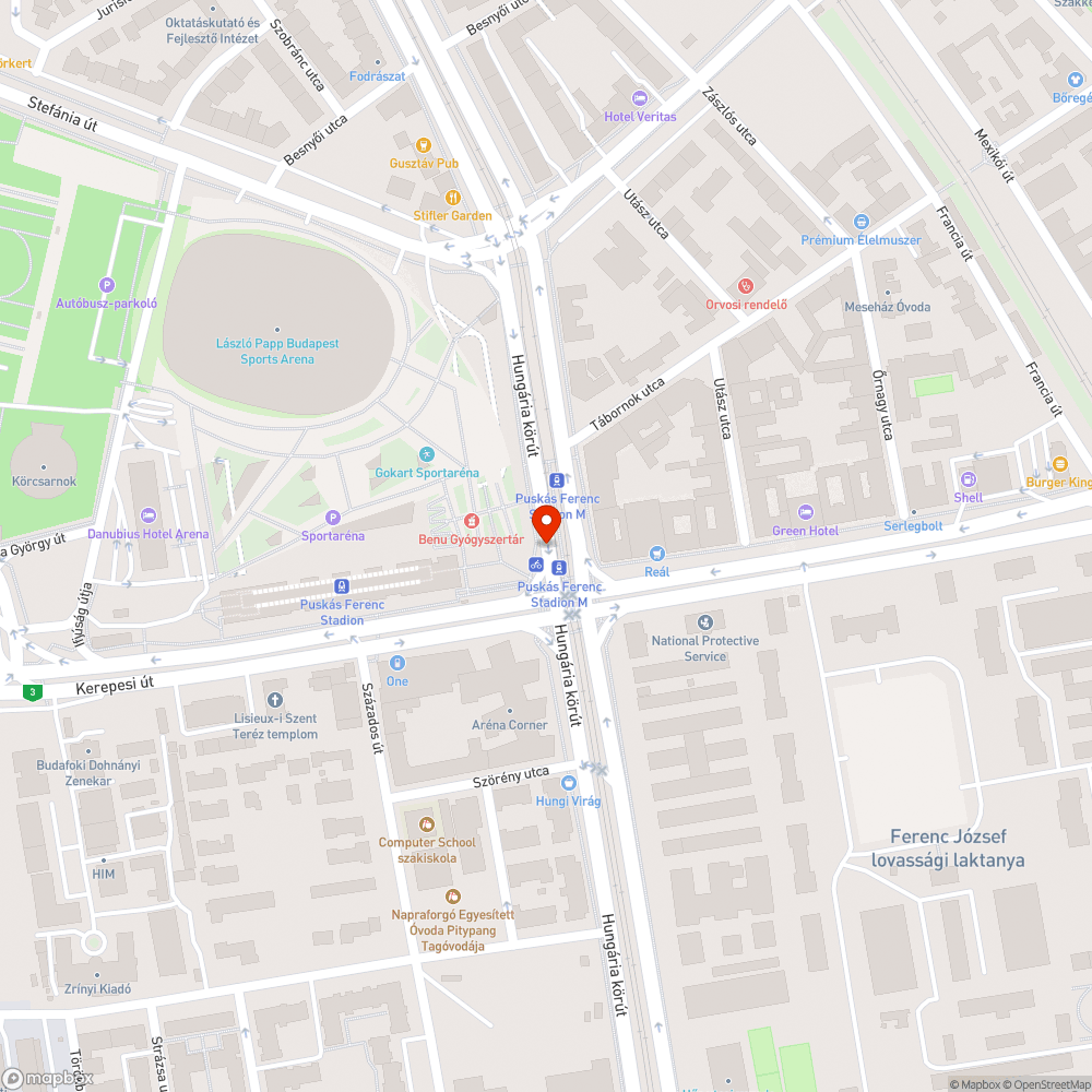 Puskás Ferenc Stadion M bejelentés helye