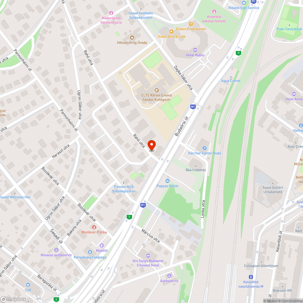 Útbemélyedés a Rahó utcában bejelentés helye