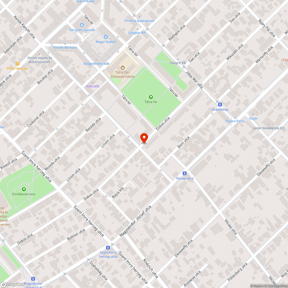 Kiégett lámpa bejelentés helye