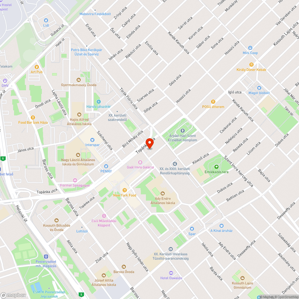 Kiégett lámpa bejelentés helye