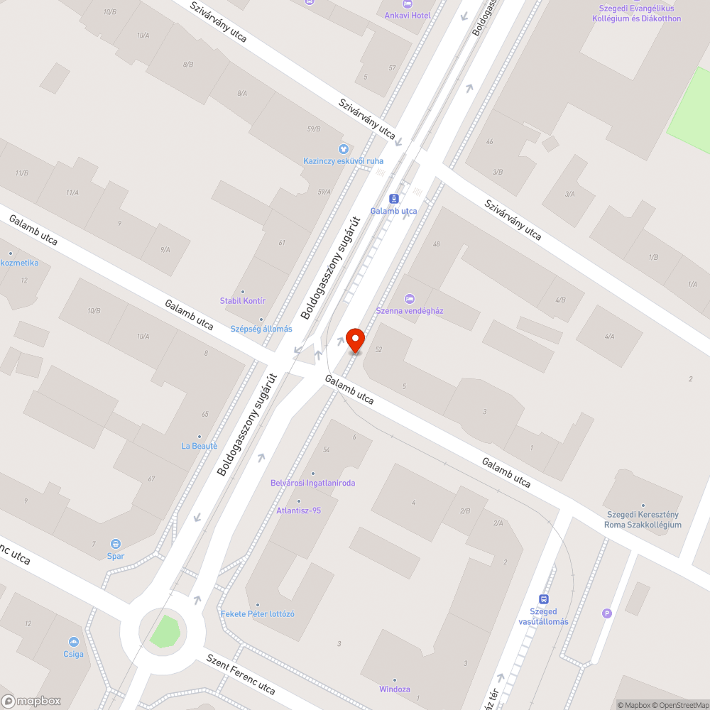 Kiégett lámpa bejelentés helye