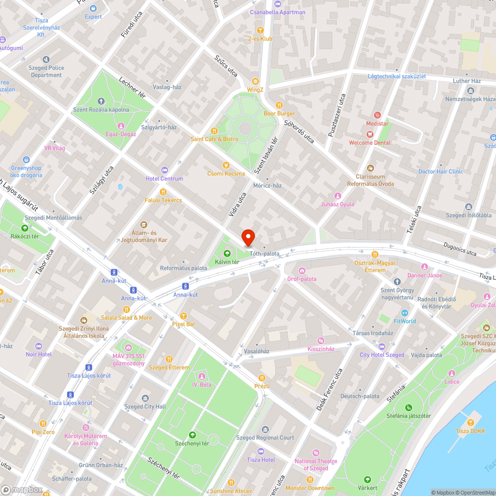 Kiégett lámpa Kálvin tér bejelentés helye