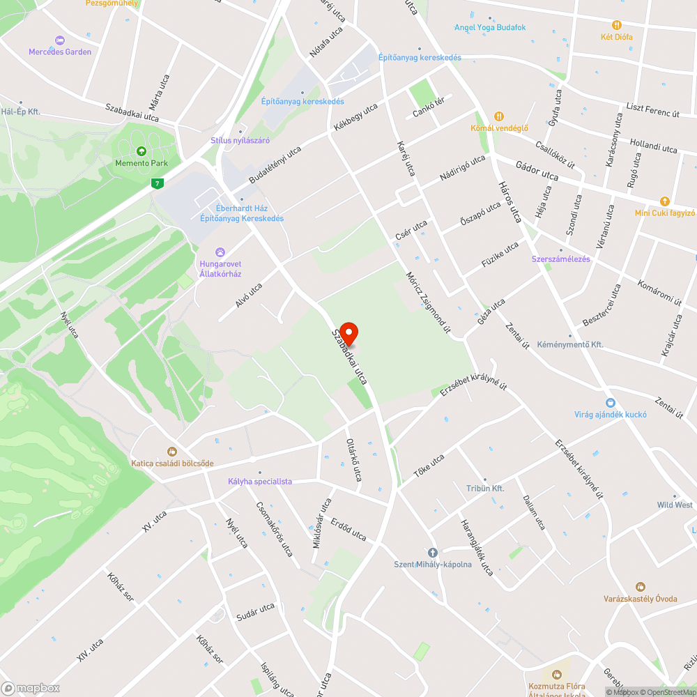 Útra belógó növényzet bejelentés helye