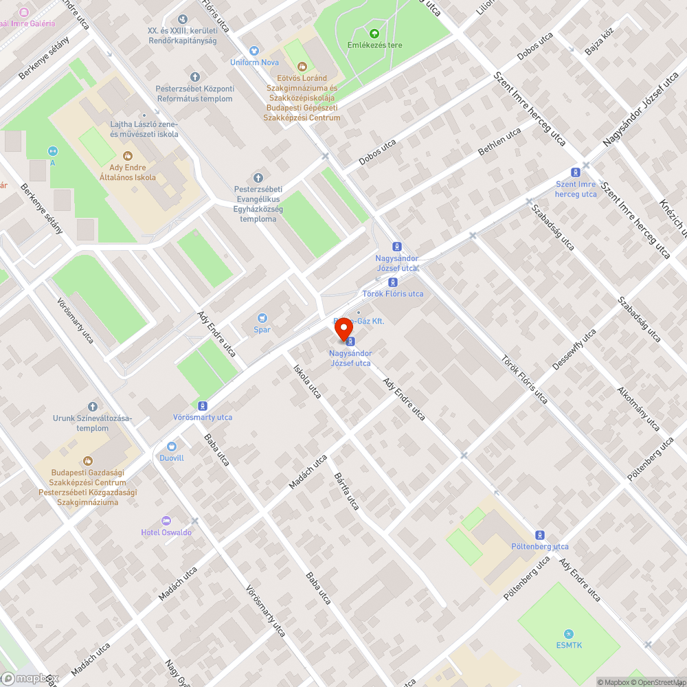 Kátyú bejelentés helye