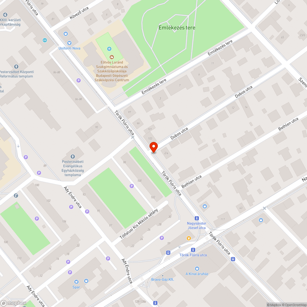 Kiégett lámpa bejelentés helye