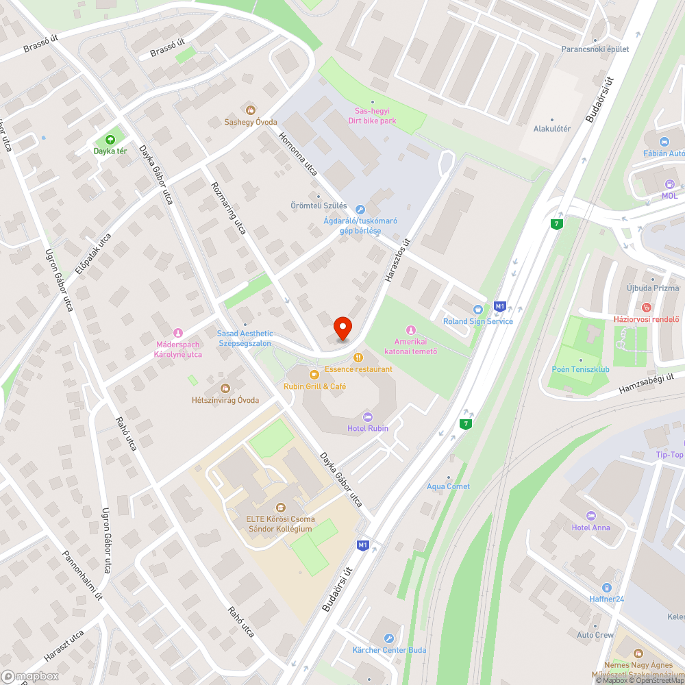 Megáll a víz a Harasztos út 1-nél bejelentés helye