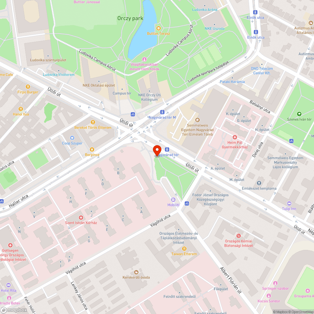 Tűztövis bejelentés helye