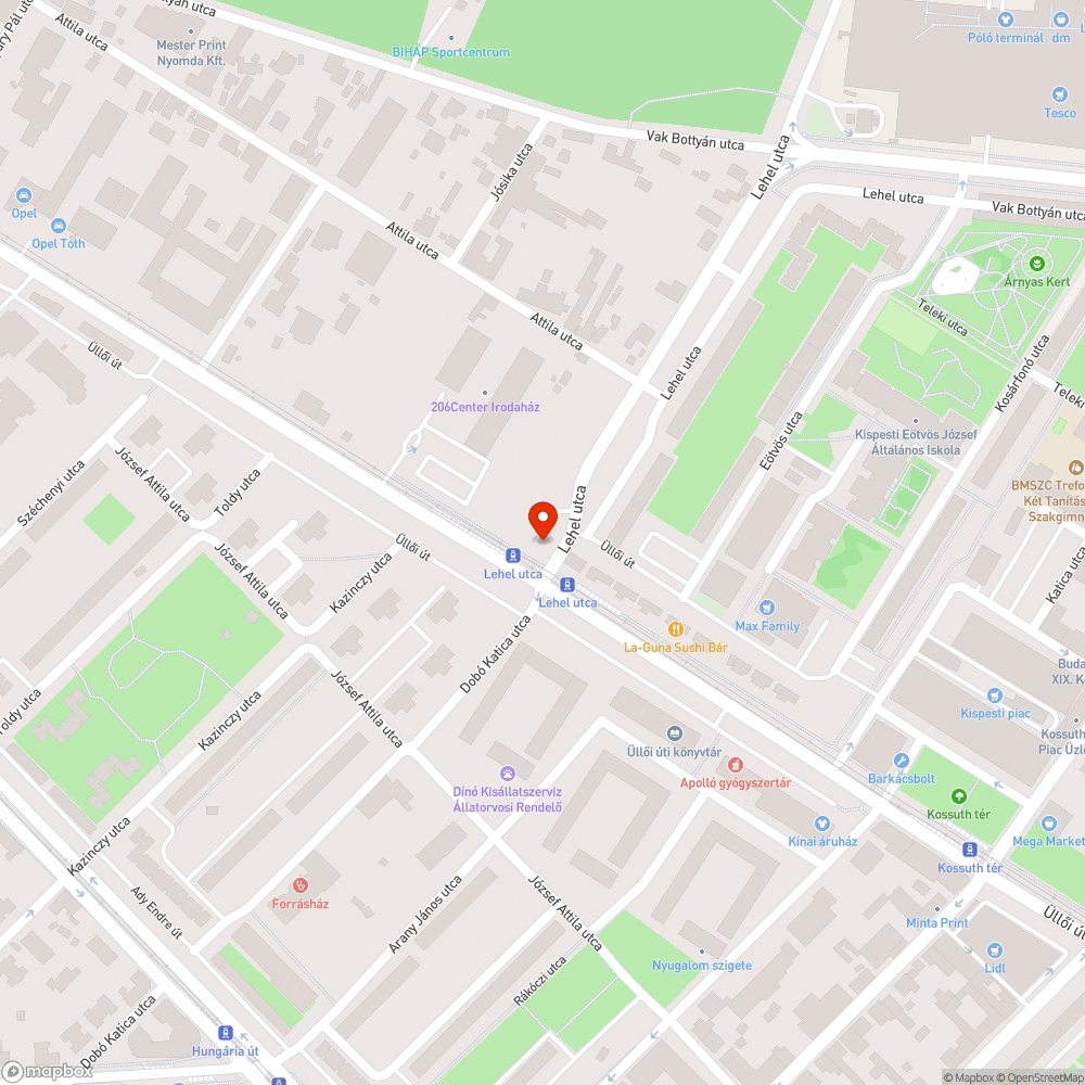 Gödör a megállóban bejelentés helye