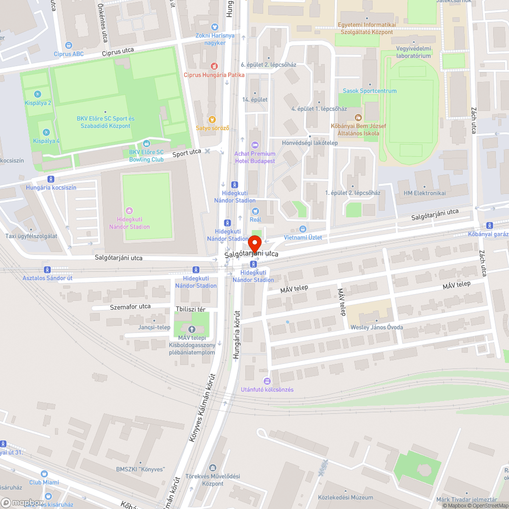 Villamosmegálló állapota bejelentés helye