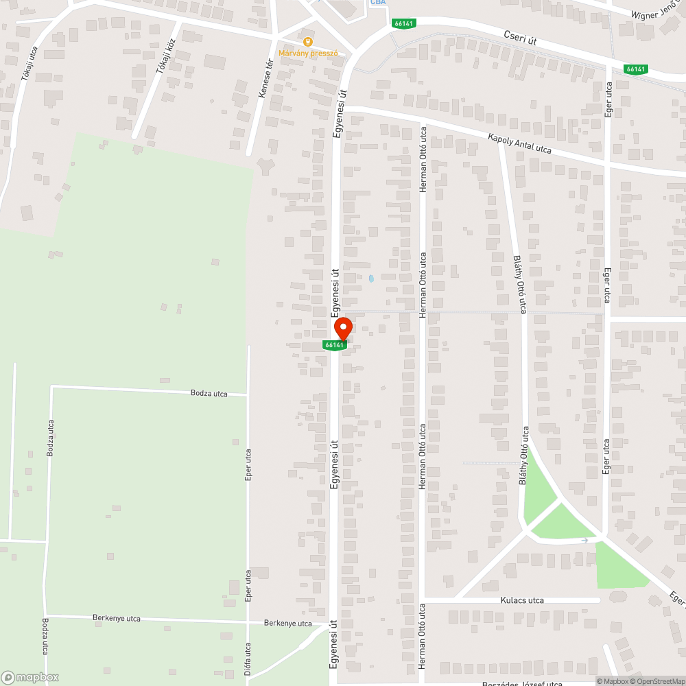 Buszforgalom miatti autóbeálló repedések bejelentés helye