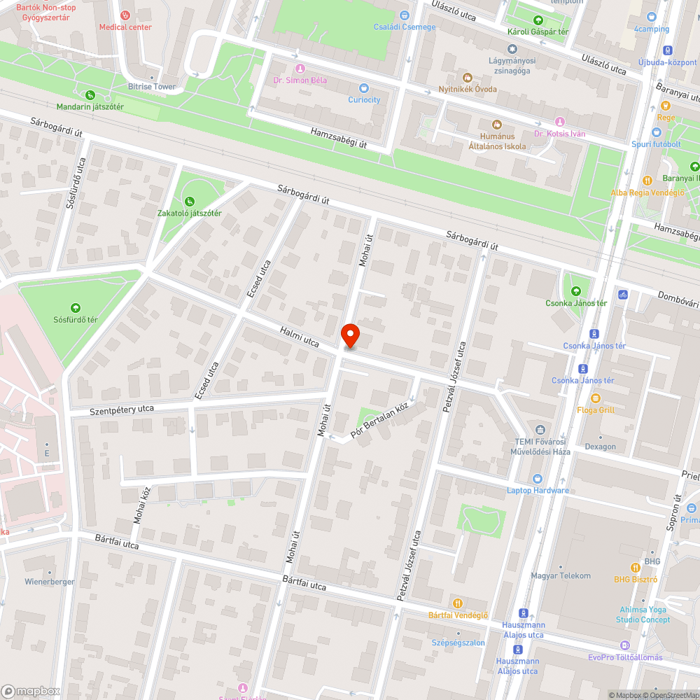 Szétparkolt zöldterület bejelentés helye