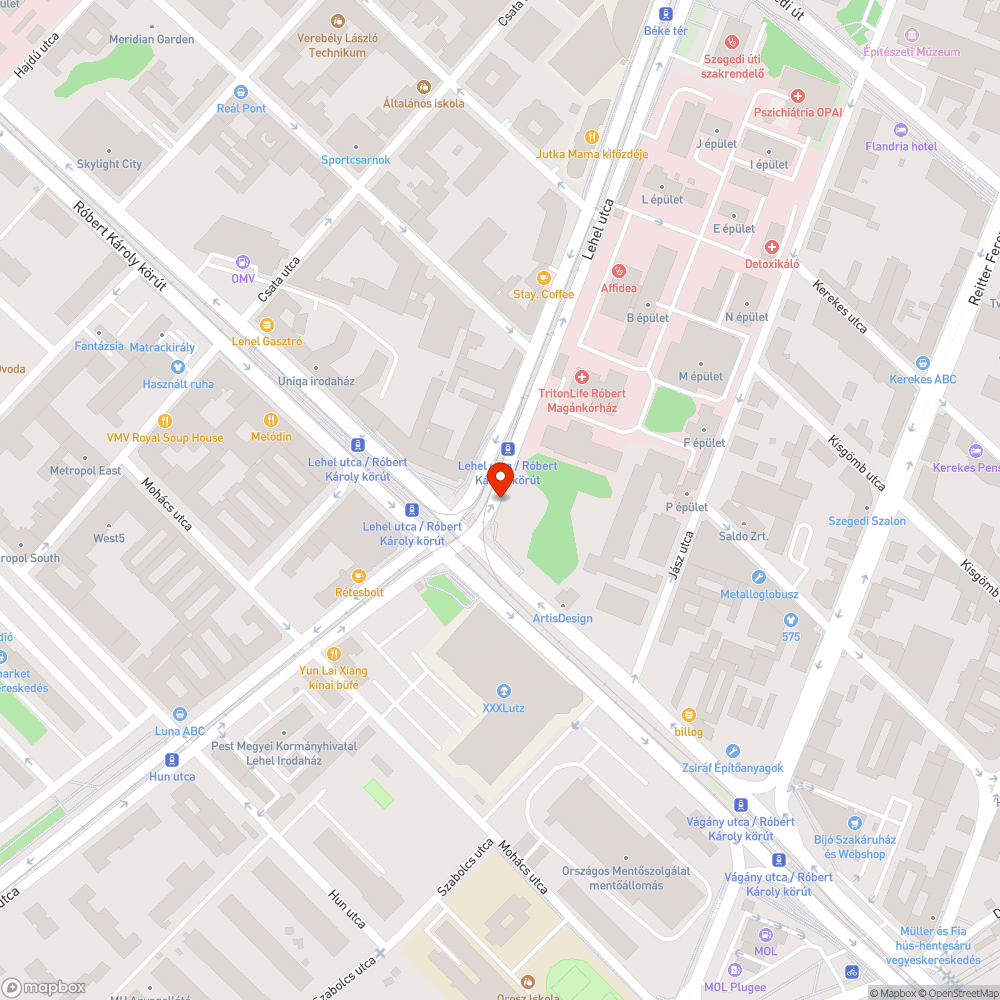 Szutykos járdaszakasz bejelentés helye