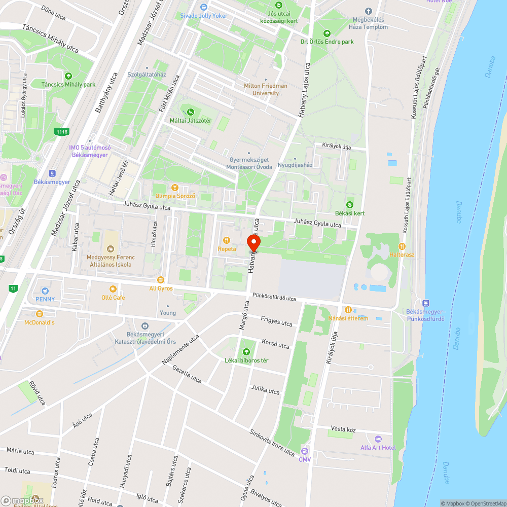 Rekeszek bejelentés helye