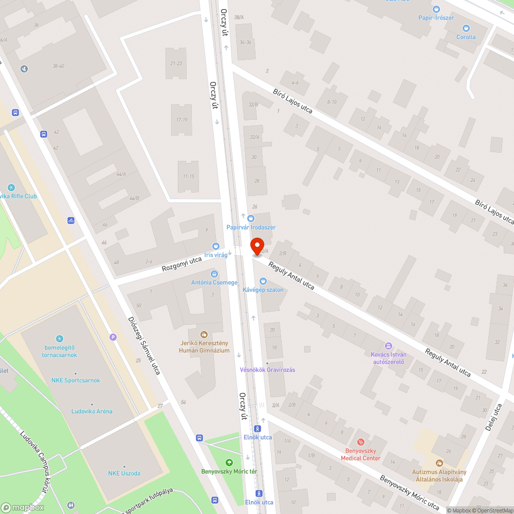 Elhagyott autó bejelentés helye