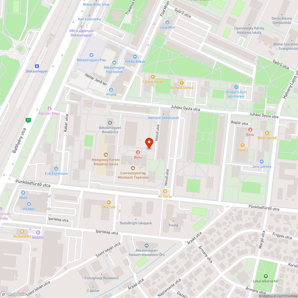 Szemét bejelentés helye