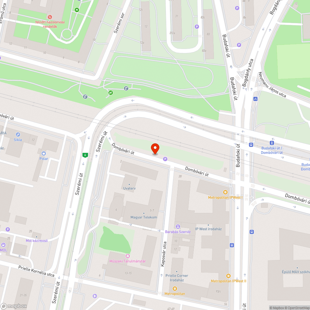 Dombóvári úton szemét bejelentés helye