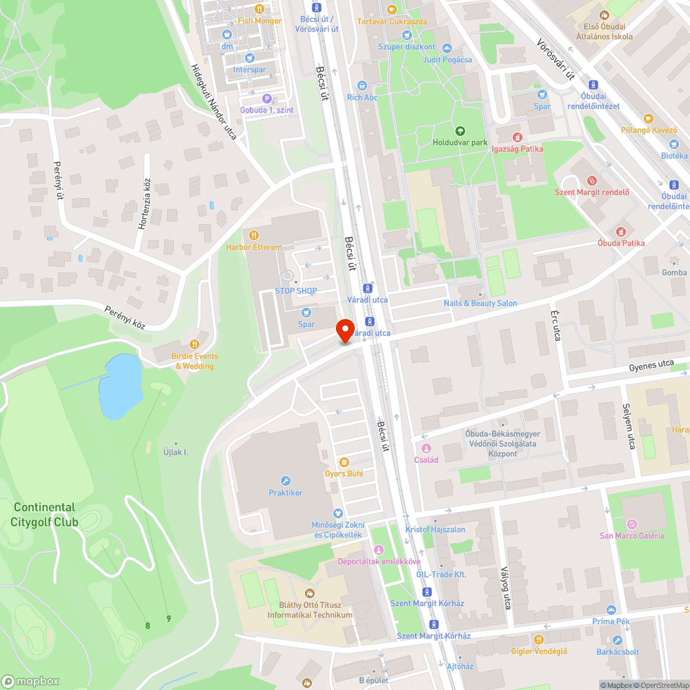 Megrepedt víznyelő bejelentés helye