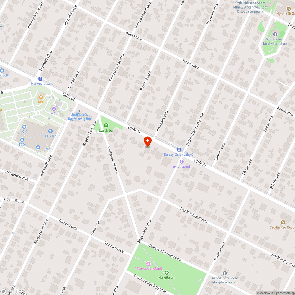 Megsüllyedt közmű bejelentés helye