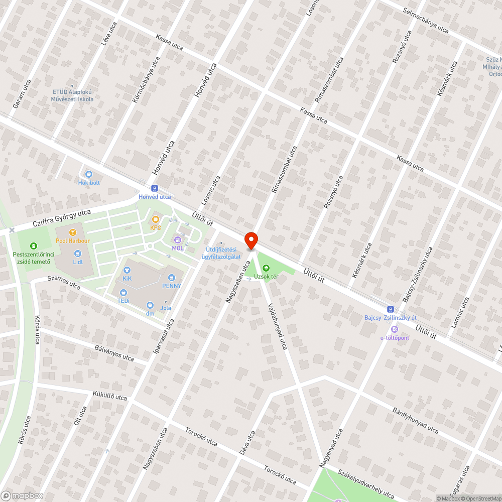 Megsüllyedt fedél bejelentés helye