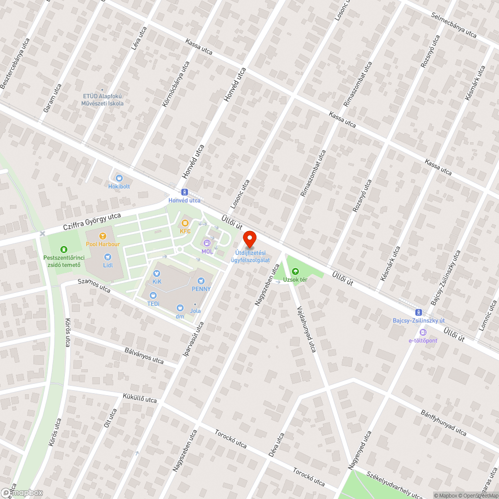 Eltűnt szekrény bejelentés helye