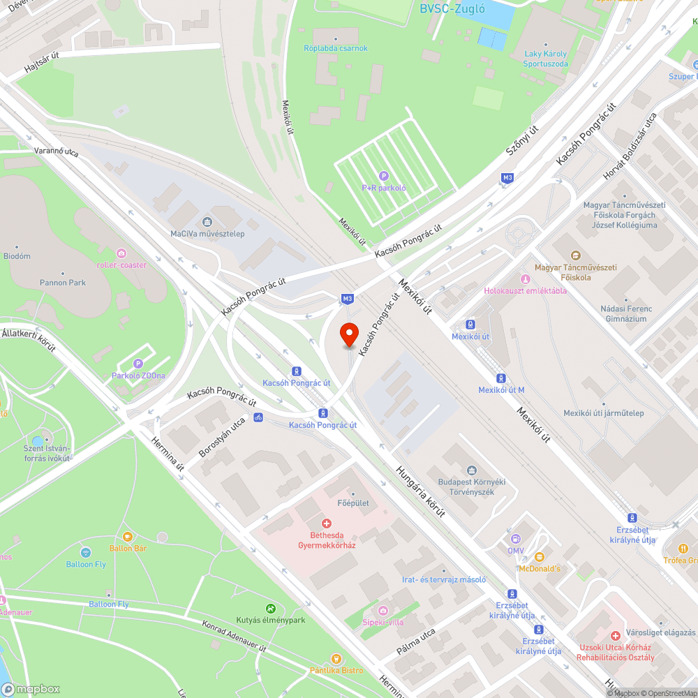 Törött poller bejelentés helye