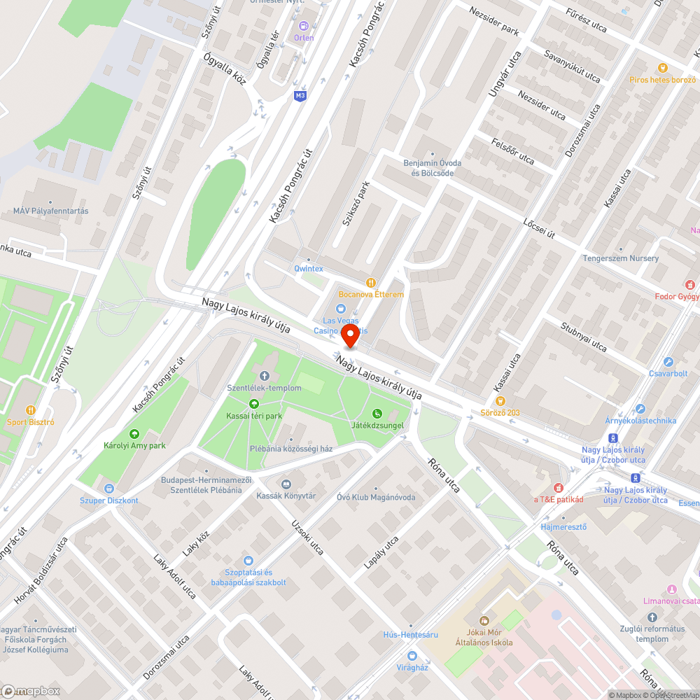 Visszafordulási tilalom megszegése a Kassai téren bejelentés helye