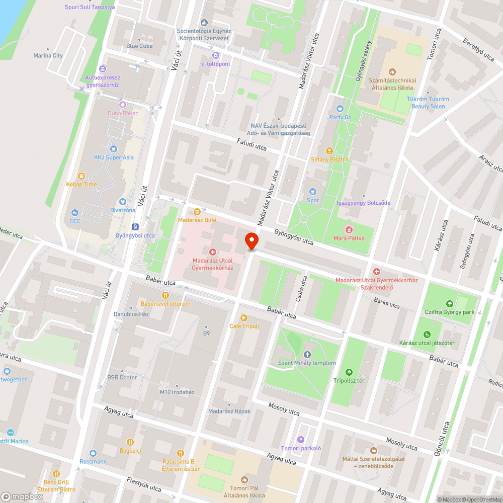 Megsüllyedt járda bejelentés helye