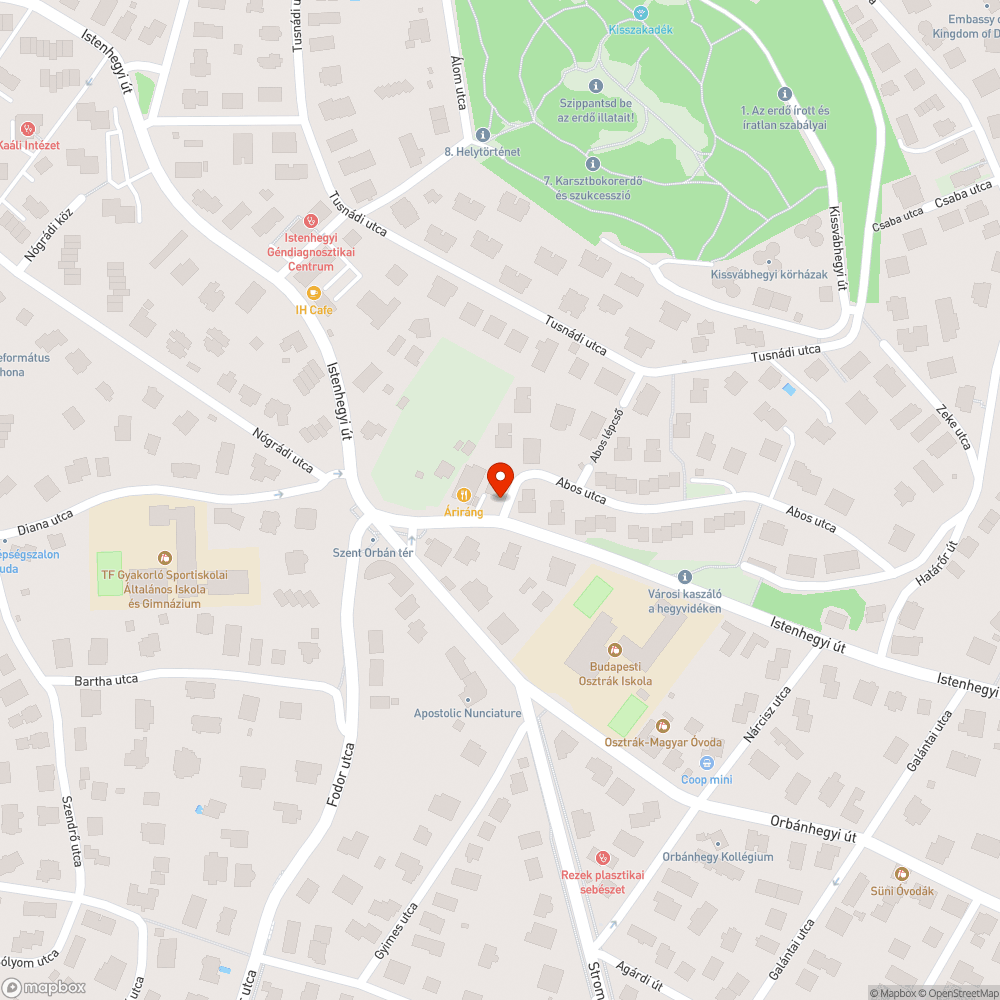 Zebra bejelentés helye