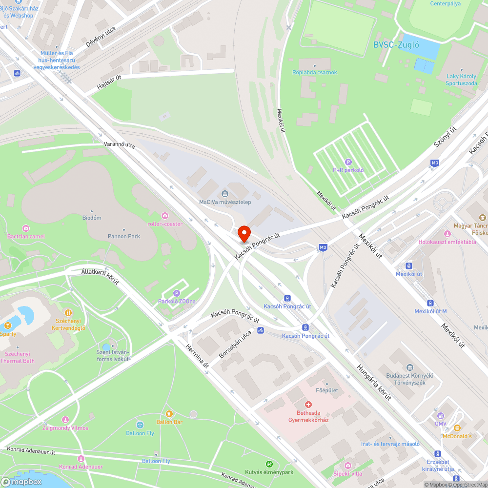 Otthagyott forgalomtechnikai kőtömb a zöldsávban. bejelentés helye