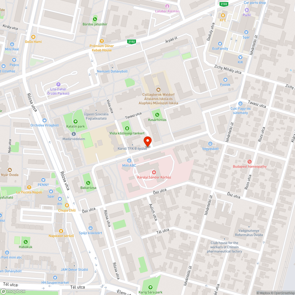 Opel Astra - Nyár utca bejelentés helye