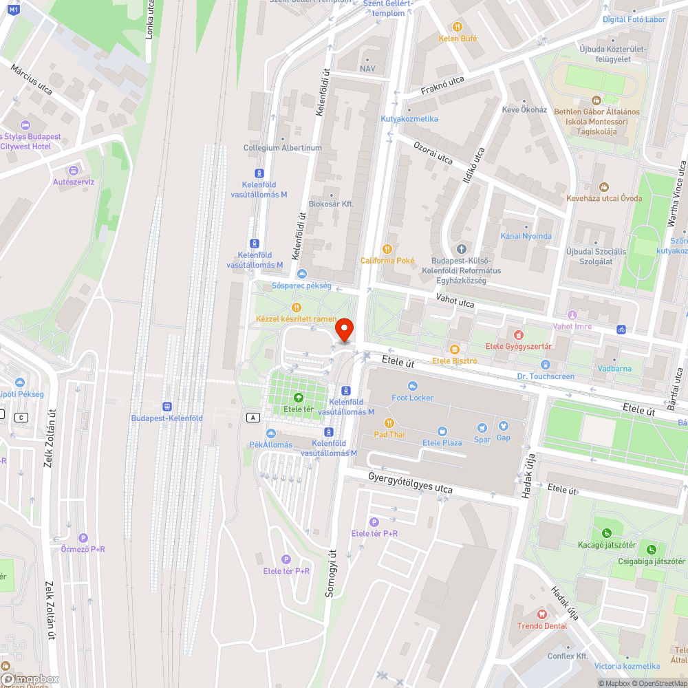 Gyalogátkelőhelynél piros lámpa mindkét iránynak bejelentés helye