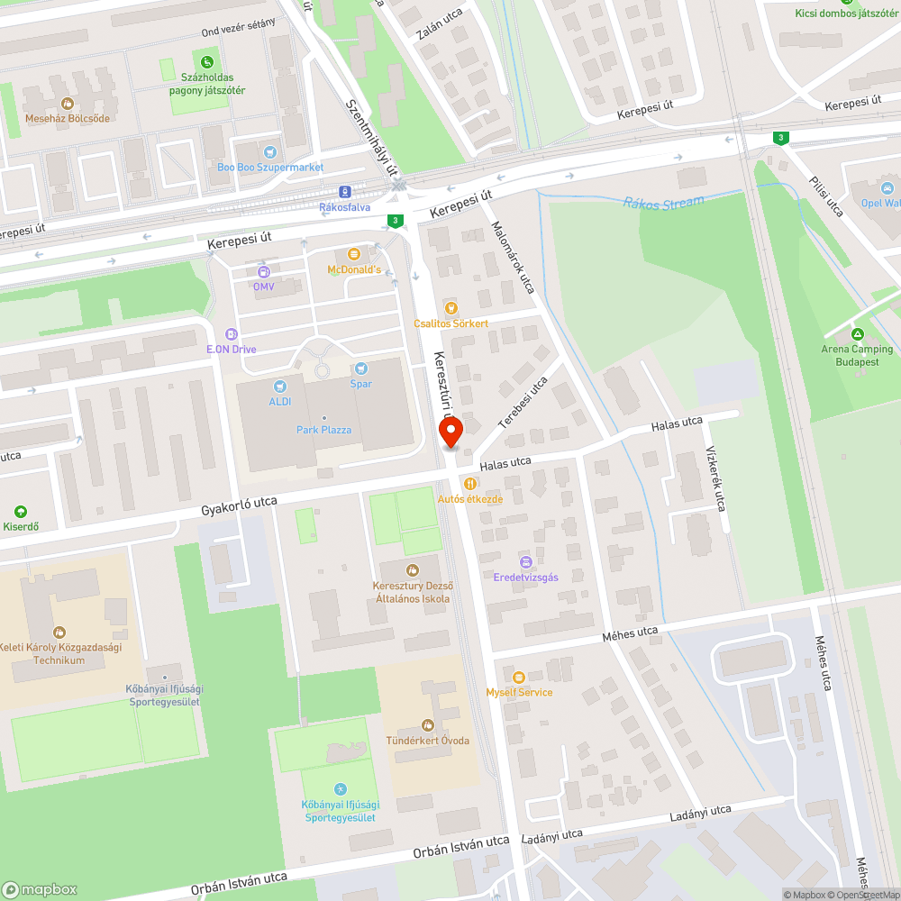 Hiányzó fényterelő bejelentés helye