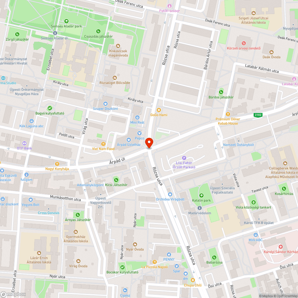 Hiányzó fényterelő bejelentés helye