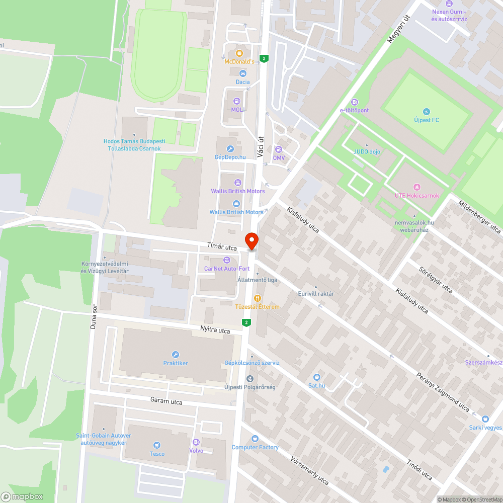 Hiányzó fényterelő bejelentés helye