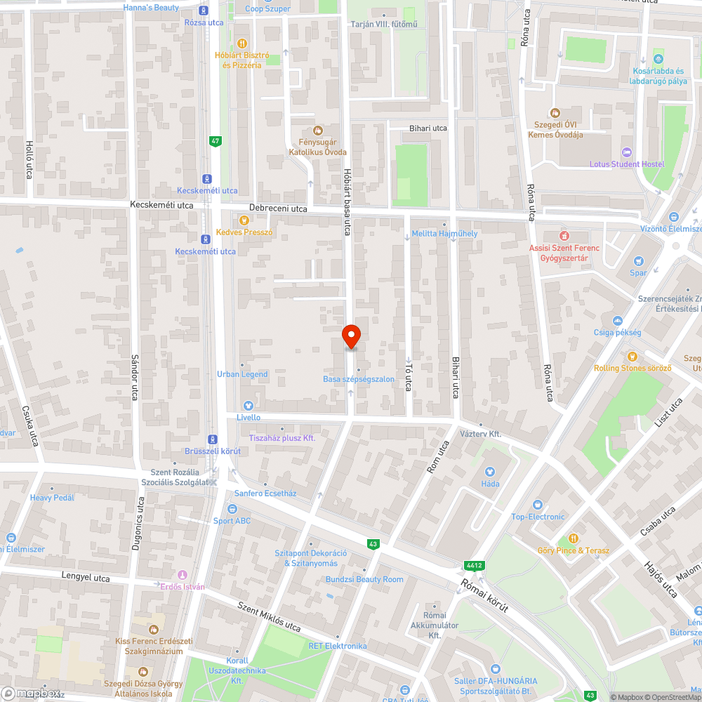 Kivágott fa - Hóbiárt basa u. 7/a. bejelentés helye