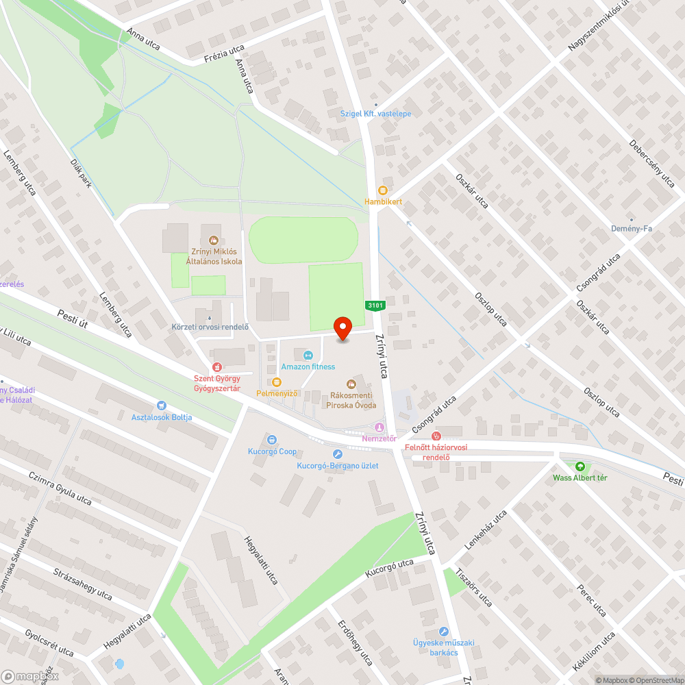 Parkolás bejelentés helye