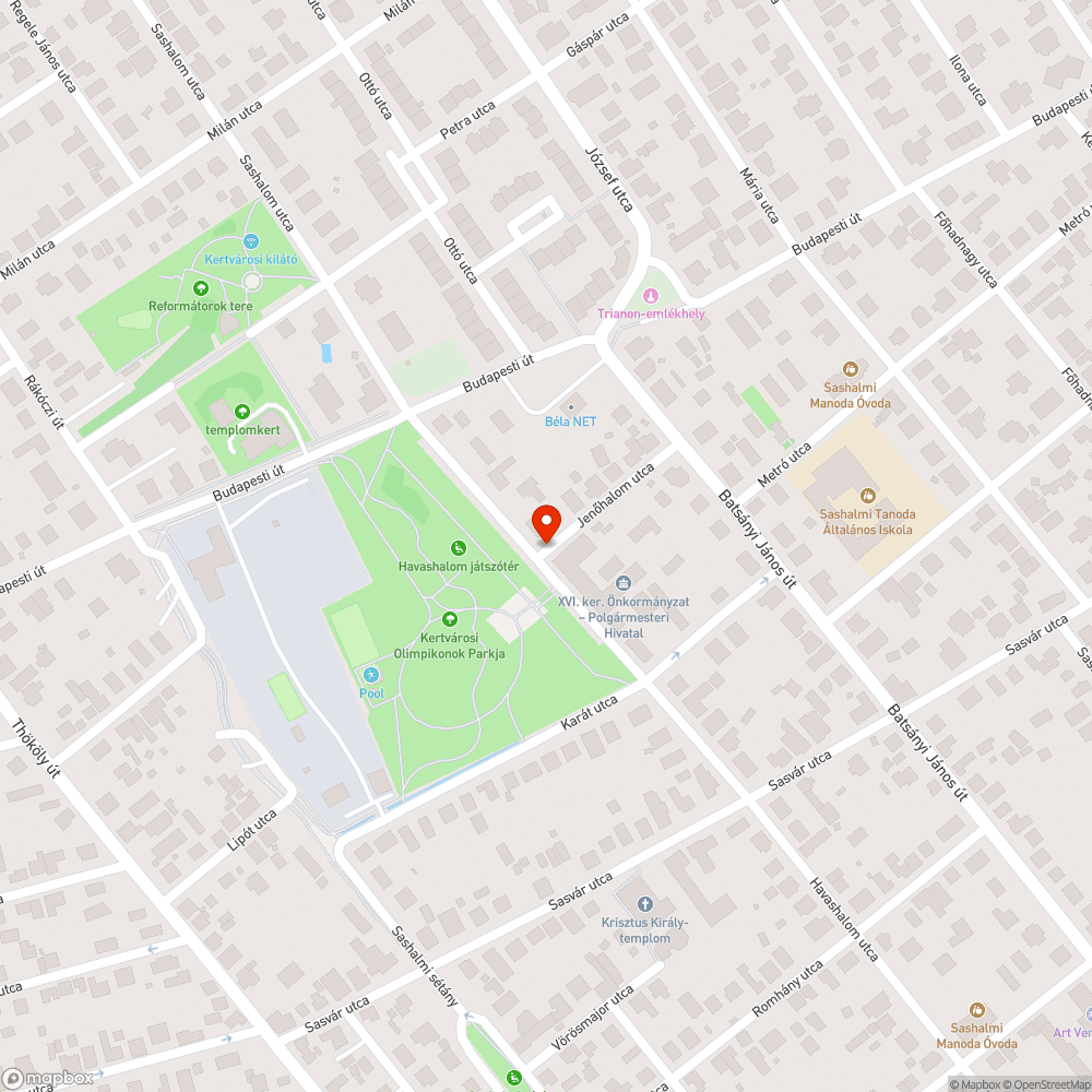 Jenőhalom utca kérékpáros kétirányúsítása bejelentés helye