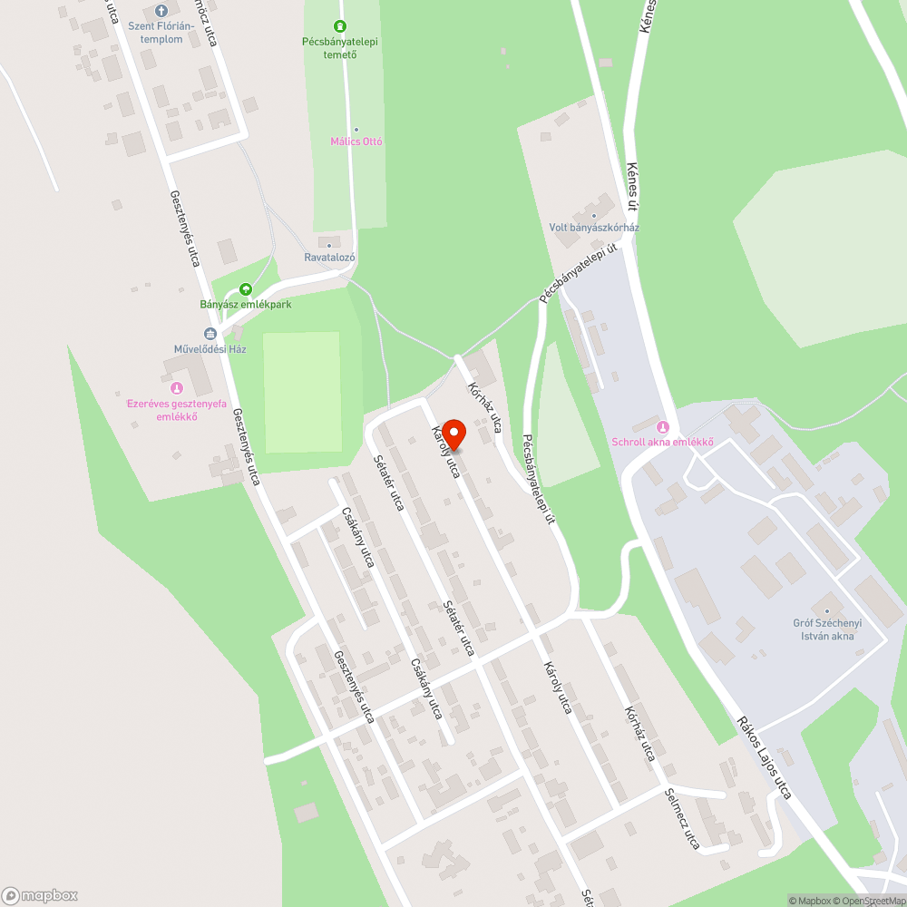 Eső esetén nagy tócsák az úton bejelentés helye