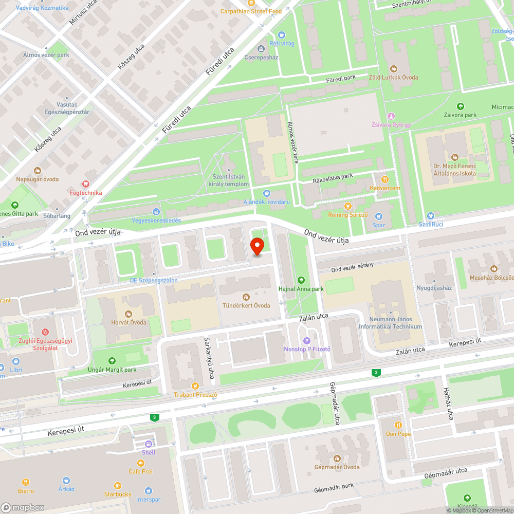 Füvön parkolás bejelentés helye