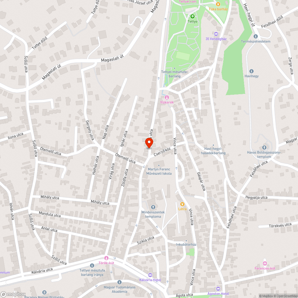 Tettye utca közművesités utáni helyrehozatala bejelentés helye