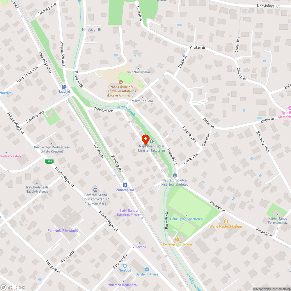 Napraforgó utca bejelentés helye