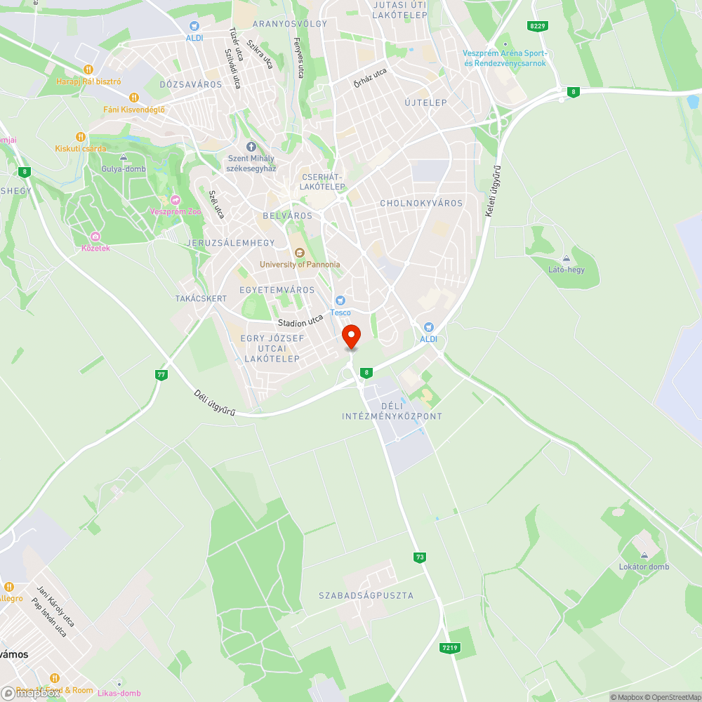 Kátyúk bejelentés helye